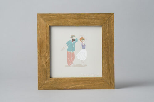 額装イラスト「裸足でダンス」